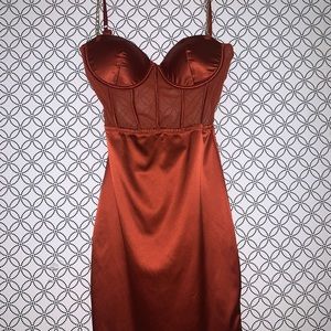 Rustic Orange Mini Dress - Size Small